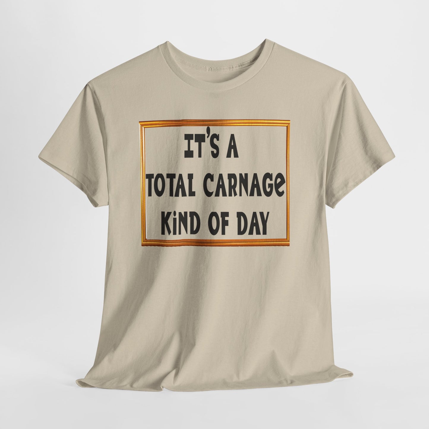 Total Carnage Unisex Heavy Cotton Tee, Casual t-shirt, Graphic Tee, Humor Shirt, Gift for Friends, Fun Apparel