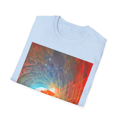 Vibrant Adventure motorcycle T-Shirt | Unisex Softstyle Tee, Casual Streetwear, Trendy Graphic Top, Unique Gift for Travelers, Colorful Artwork Shirt