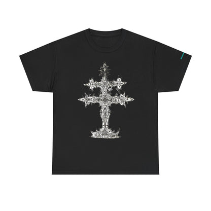 Graphic Tee — Gothic Cross Illustration Shirt