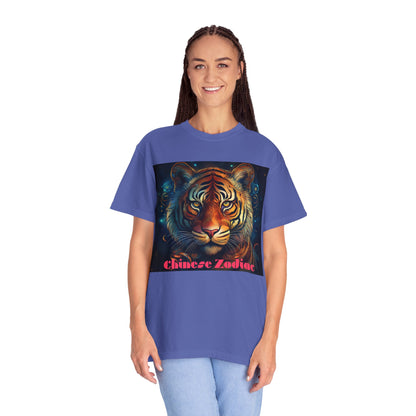 Chic Chinese Zodiac Tiger T-Shirt, Unisex Graphic Tee, Astrology Apparel, Zodiac Fashion, Year of the Tiger Shirt