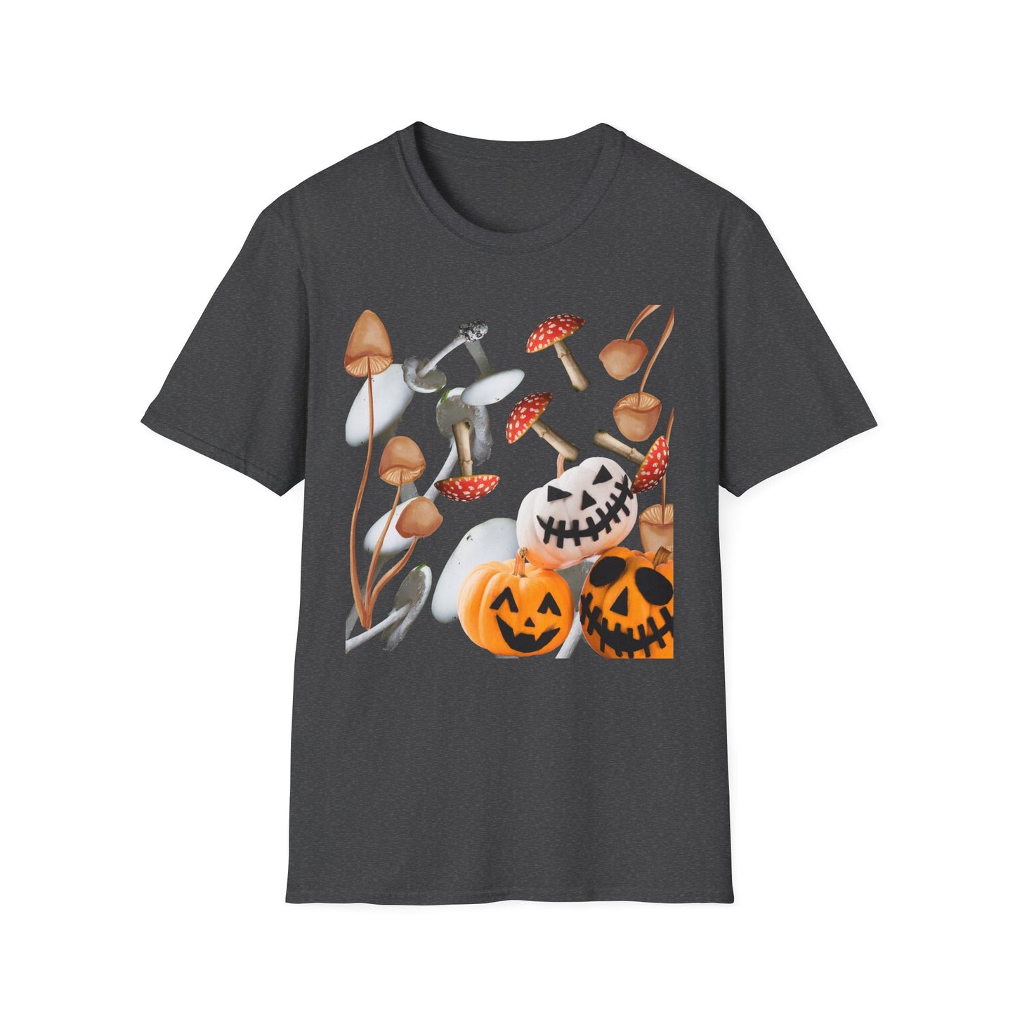 Funny Mushrooms Unisex T-Shirt - Falling from the Sky Pumpkinheads