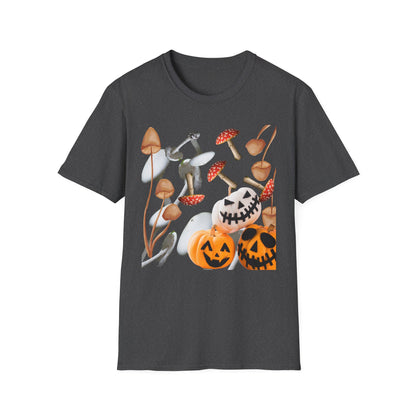 Funny Mushrooms Unisex T-Shirt - Falling from the Sky Pumpkinheads
