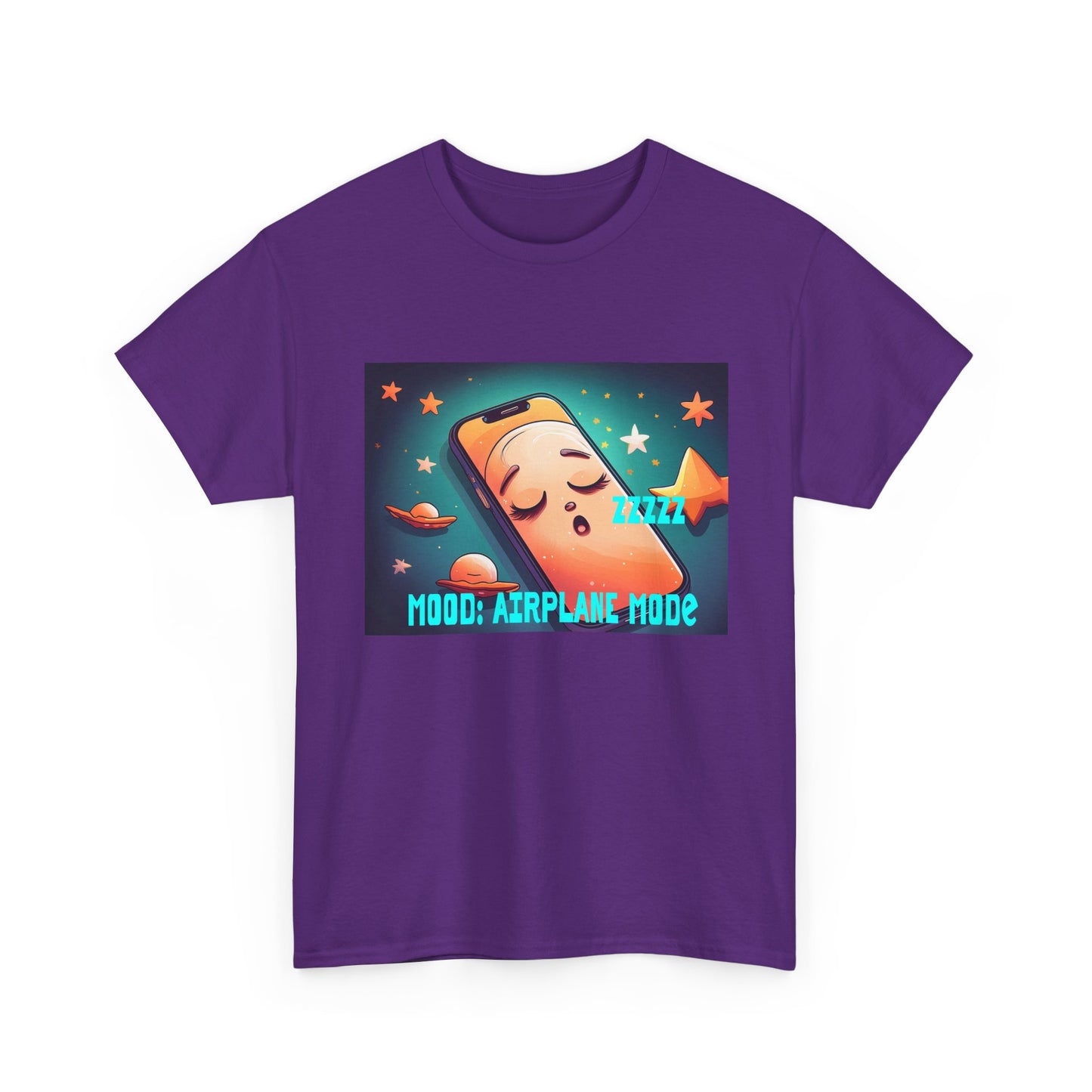 Tee Shirt - Airplane Mode Cute Phone Sleeping Design
