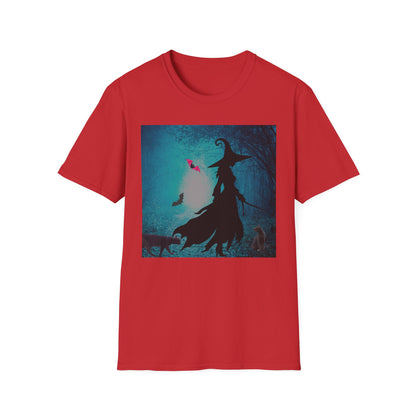Magical Witch Art T-Shirt, Halloween Tee, Witchy Apparel, Gift for Her, Cute Graphic Shirt, Soft Unisex T-Shirt