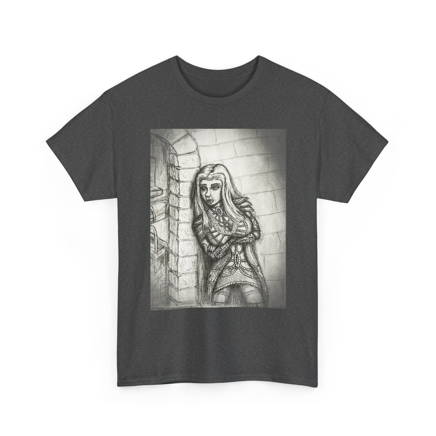 Fantasy Female Elf B & W Unisex Tee