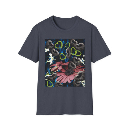 Floral Heart Unisex T-Shirt, Soft Cotton Tee, Casual Wear, Gift for Her/Him, Trendy Graphic Tee, Stylish Everyday Shirt