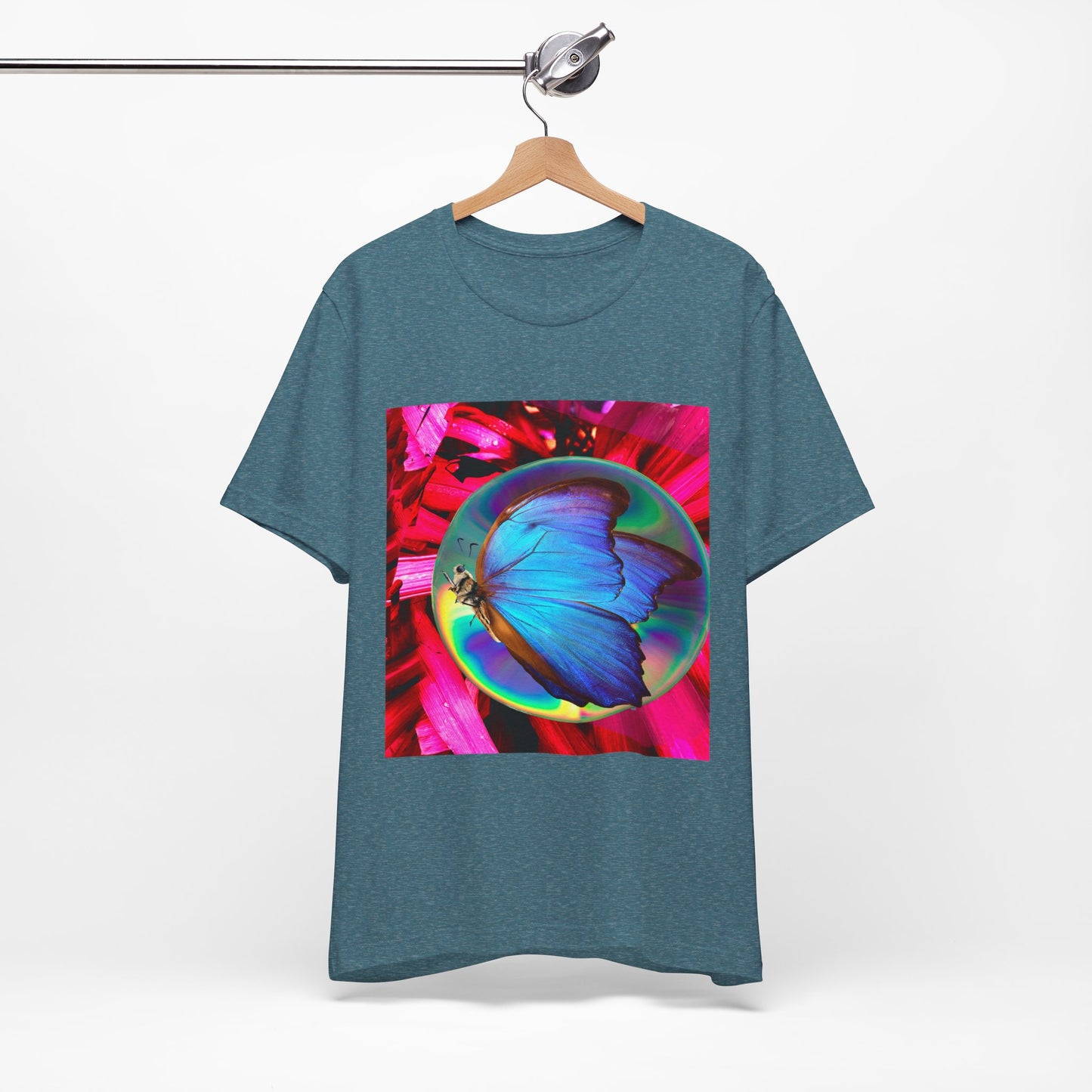Colorful Butterfly Graphic Tee, Butterfly Shirt, Unisex T-Shirt, Nature Lover Gift, Casual Summer Wear, Vibrant Art Tee