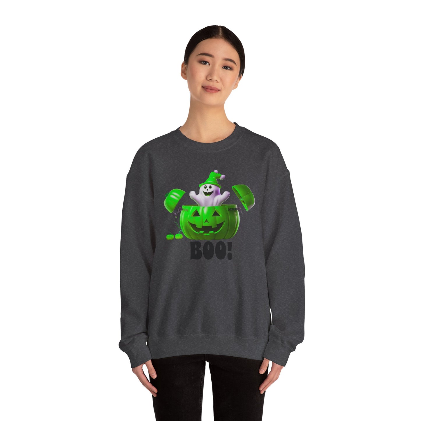 Halloween BOO Crewneck Sweatshirt, Unisex Boo Sweater for Fall Celebrations, Ghosts and Pumpkins Sweatshirt, Spooky Season Apparel, [...]