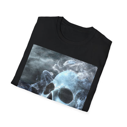 Eerie Skull Graphic T-Shirt for Dark Aesthetic Lovers, Unisex Casual Wear, Halloween Tee, Alternative Fashion