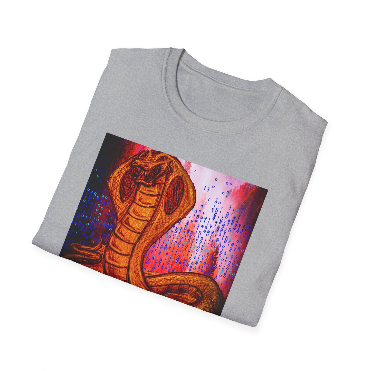 Cobra Serpent Graphic T-Shirt — Vibrant Retro Snake Art Tee