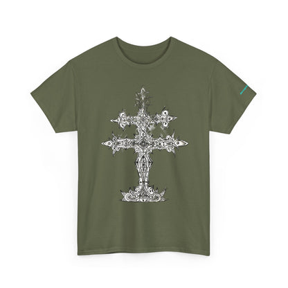 Graphic Tee — Gothic Cross Illustration Shirt