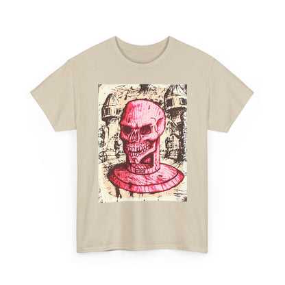 Vibrant Skull Graphic Tee, Unisex Heavy Cotton Shirt, Art Tee, Halloween Apparel, Edgy Casual Wear, Unique Gift
