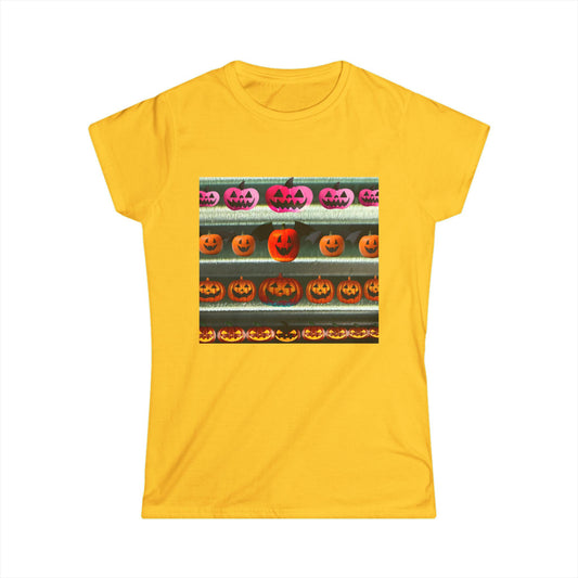 Halloween Pumpkin Revival Graphic Women's Softstyle Tee, Cute Casual Shirt, Fall Fashion, Trick or Treat Tee, Spooky Season Apparel, Halloween [...]