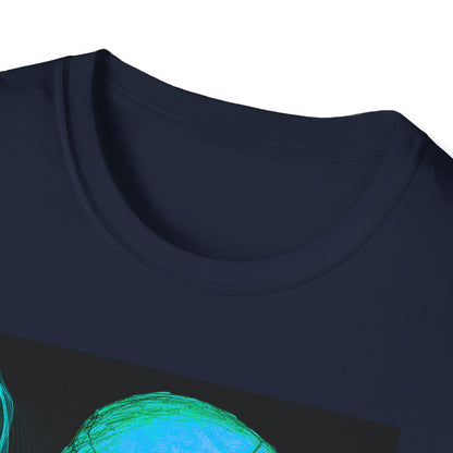 Glow-in-the-Dark floating vibe Skull T-Shirt, Creepy Halloween Tee, Unisex Softstyle Top, Spooky Gift for Teens, Unique Graphic Shirt