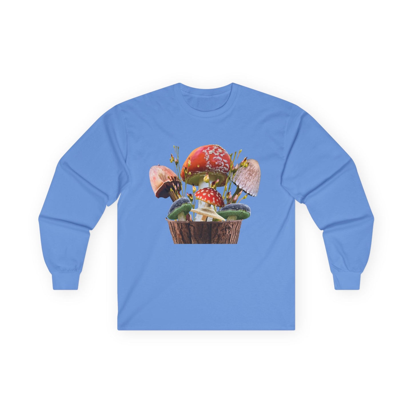 Whimsical Mushroom Long Sleeve Tee | Nature Lover Gift, Fall Fashion, Unisex Tee, Eco-Conscious Style, Cozy Everyday Wear