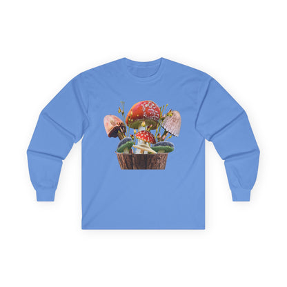 Whimsical Mushroom Long Sleeve Tee | Nature Lover Gift, Fall Fashion, Unisex Tee, Eco-Conscious Style, Cozy Everyday Wear