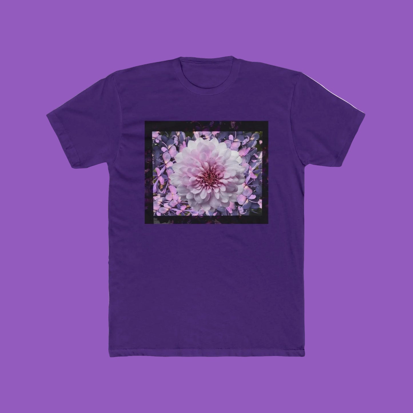 Floral Lilacs Bloom Unisex Cotton Crew Tee, Floral T-Shirt, Summer Outfit, Gift for Nature Lovers