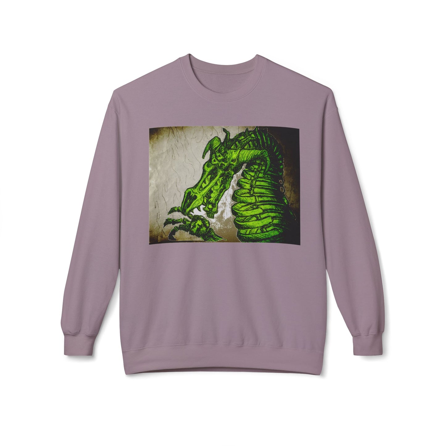 Vintage Green Dragon Unisex Midweight Softstyle Fleece Crewneck Sweatshirt