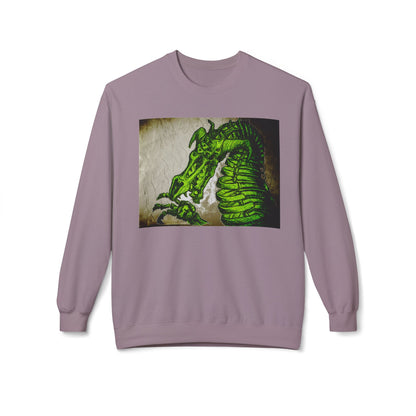 Vintage Green Dragon Unisex Midweight Softstyle Fleece Crewneck Sweatshirt