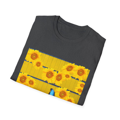 Sunflower & Butterfly Unisex T-Shirt | Floral Graphic Tee, Summer Fashion, Nature Lover Gift, Cute Casual Wear, Birthday Present
