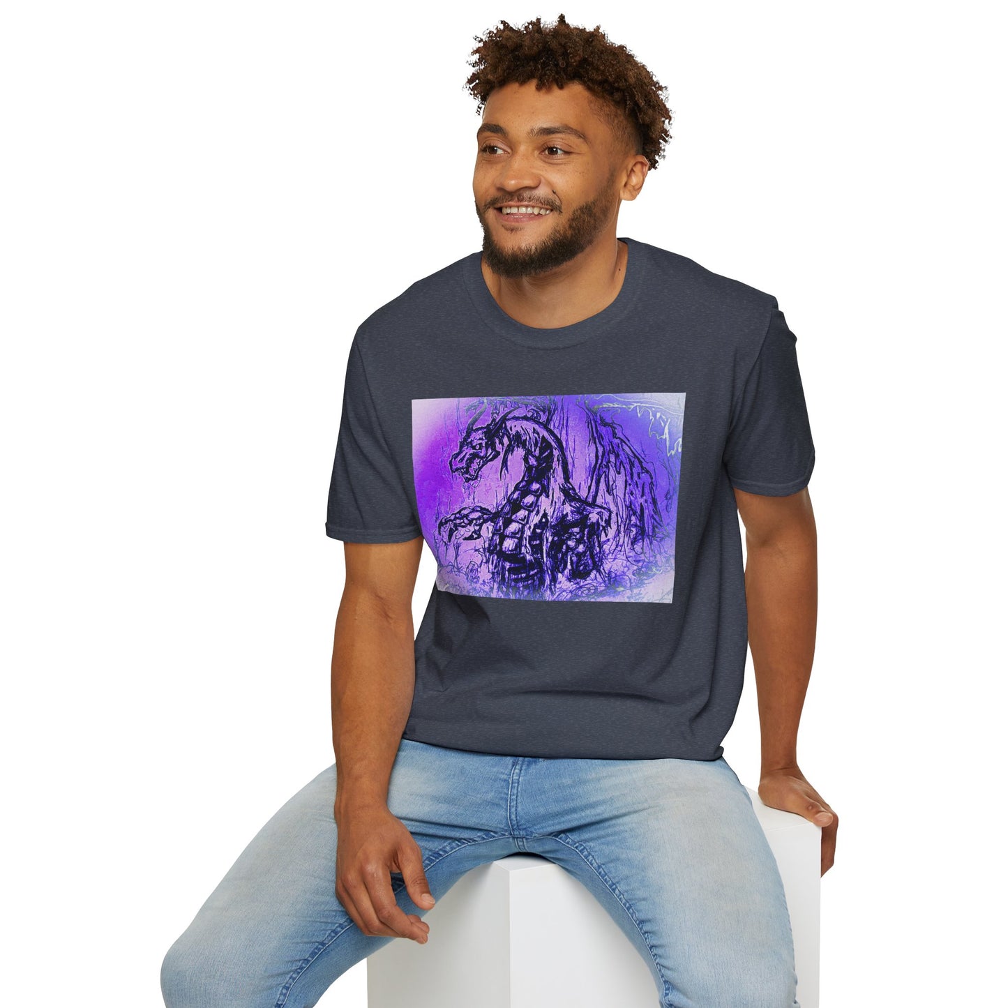 Dragon T-Shirt in Purple Tones - Unisex