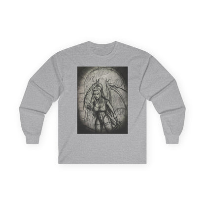 Gothic Winged Demon Long Sleeve Tee