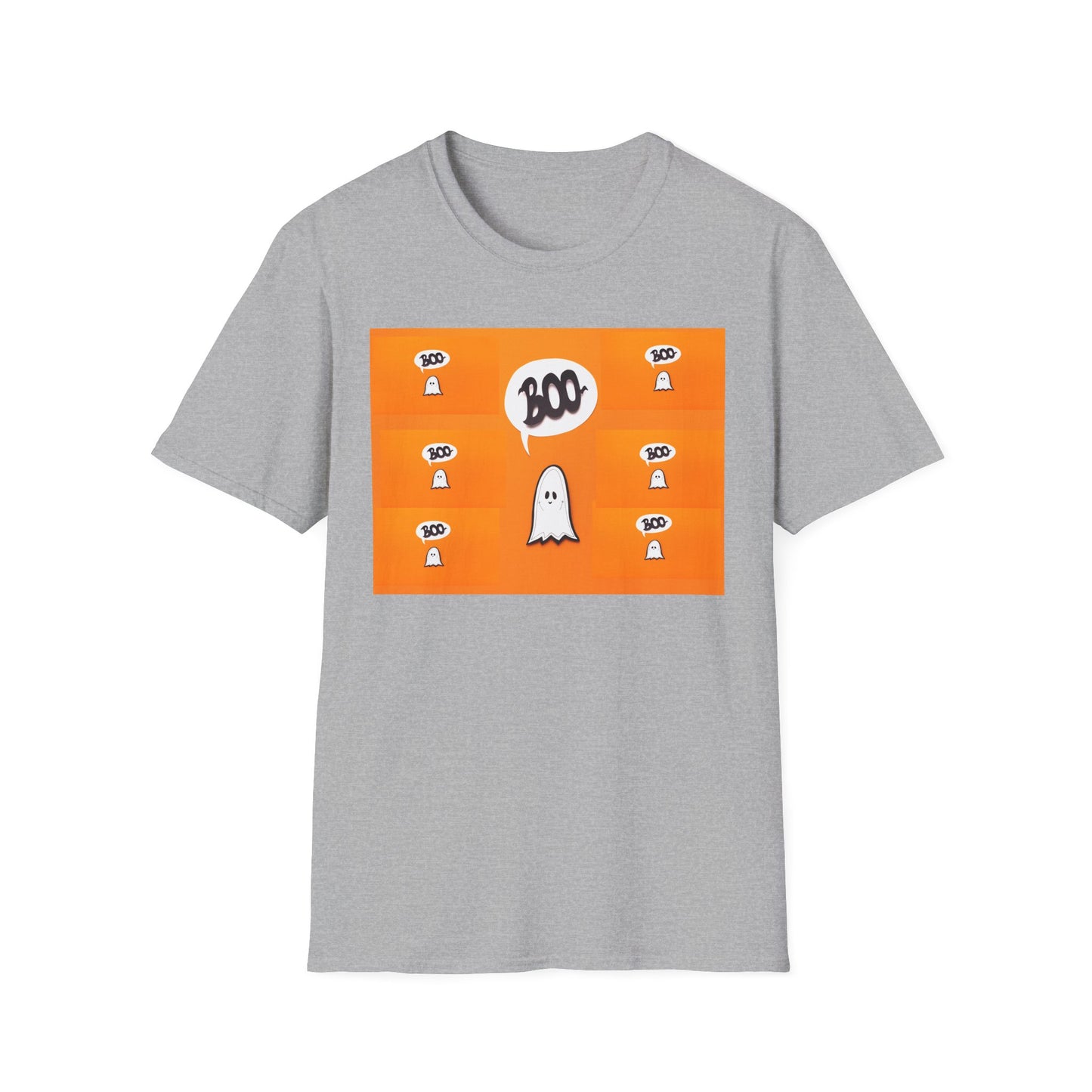 Halloween Ghost 'Boo' Unisex T-Shirt | Spooky Vibes, Costume, Fall Festivities, Trick-or-Treat, Fun Graphic Tee