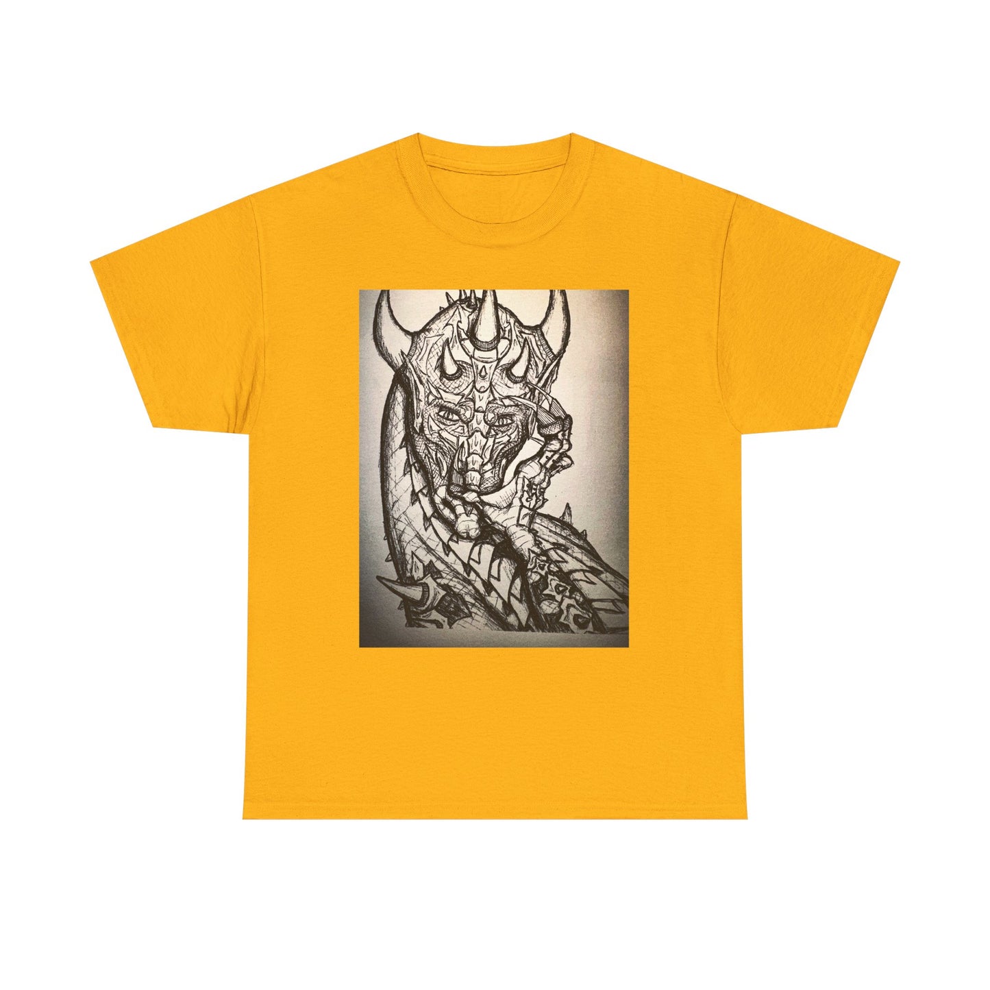 Dragon Art Unisex Heavy Cotton Tee, Graphic Tee, Unique Gift, Casual Wear, Fantasy Clothing, Art Inspired Shirt