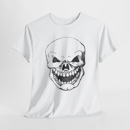 Sketched Skull Tee — Grinning Skull Graphic T-Shirt
