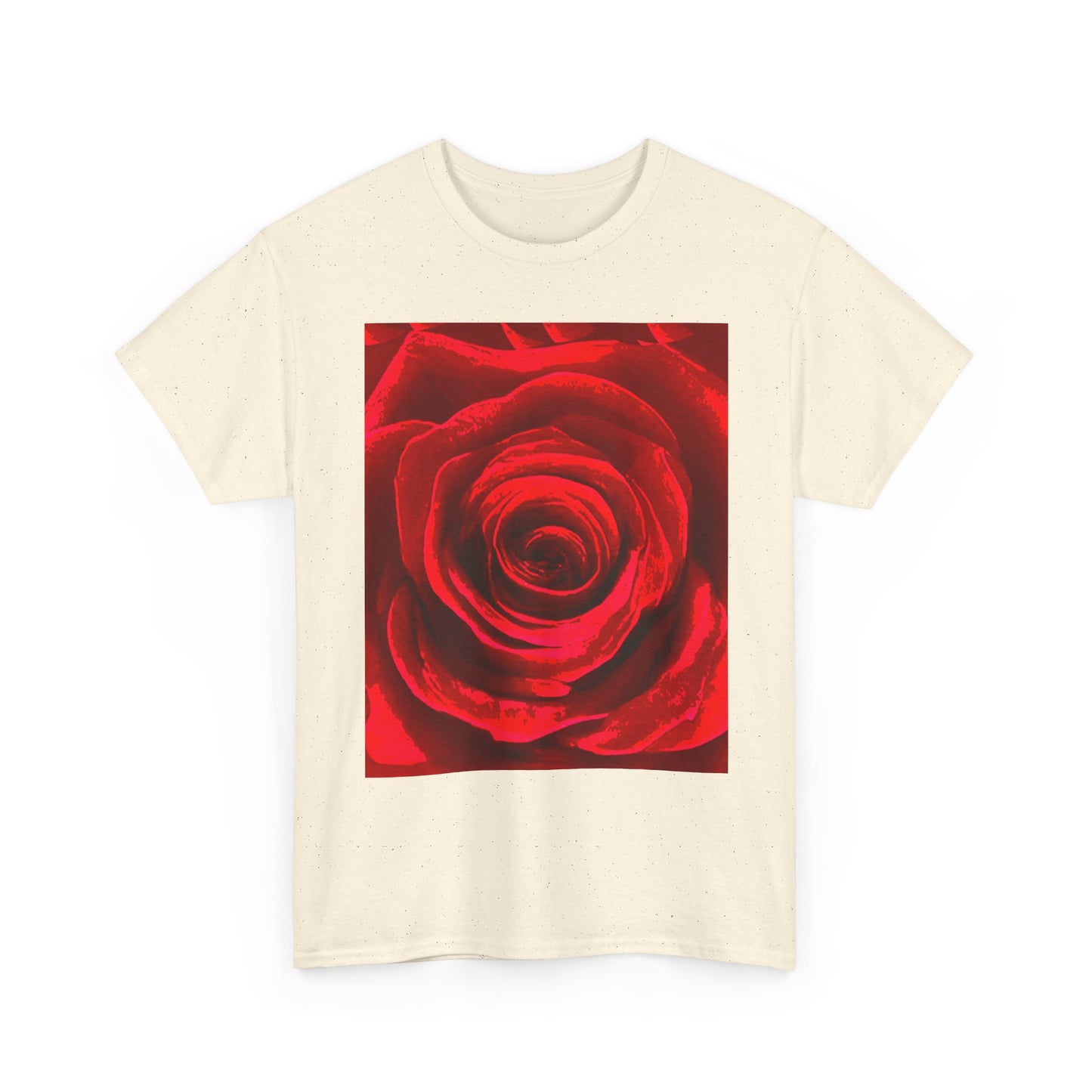 Romantic Rose Unisex Heavy Cotton Tee, Gift for Valentine's Day, Floral Shirt, Casual Wear, Love, Nature Lover Tee