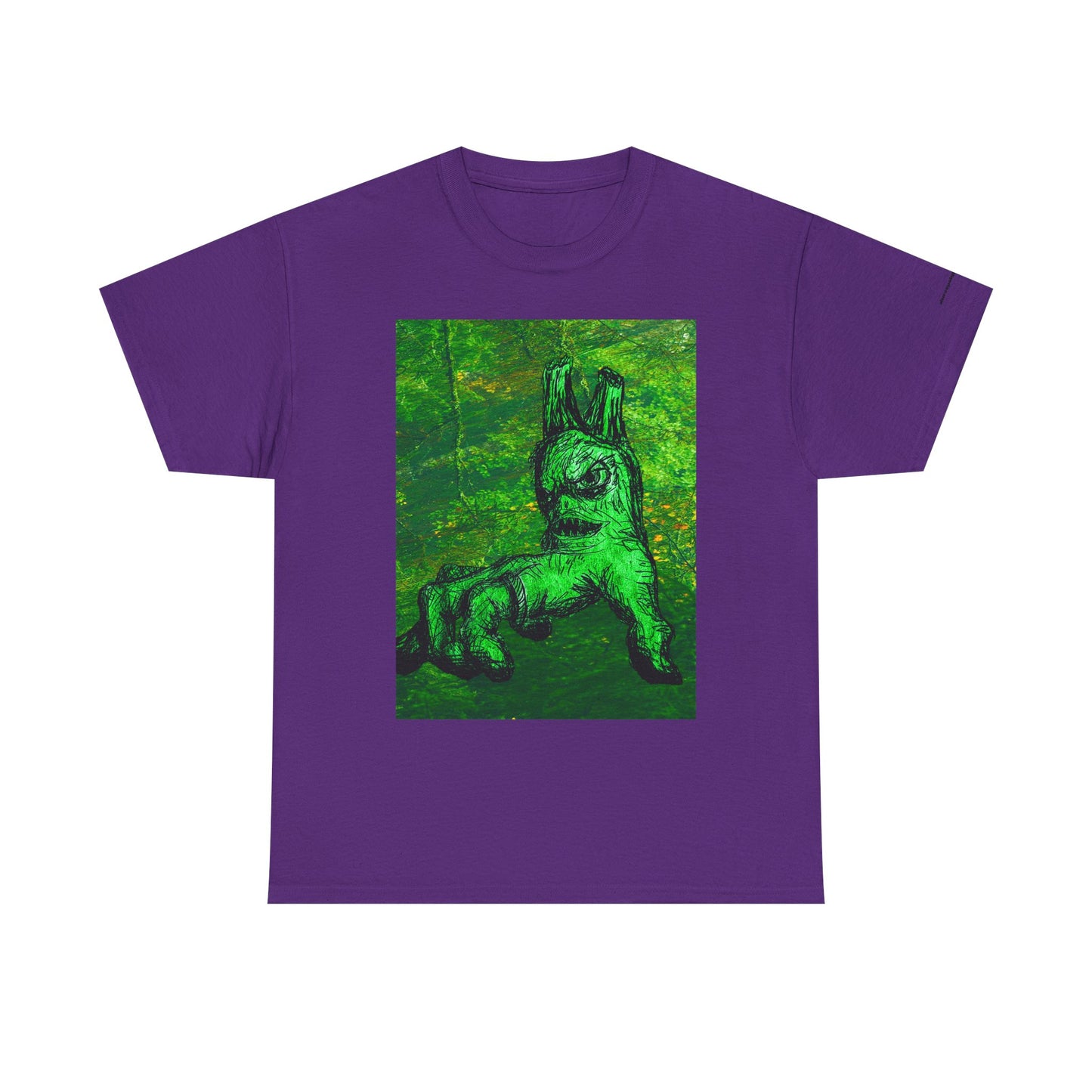 Graphic Tee — Neon Green Fantasy Art