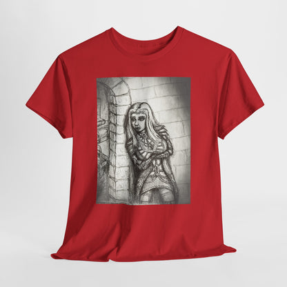 Fantasy Female Elf B & W Unisex Tee