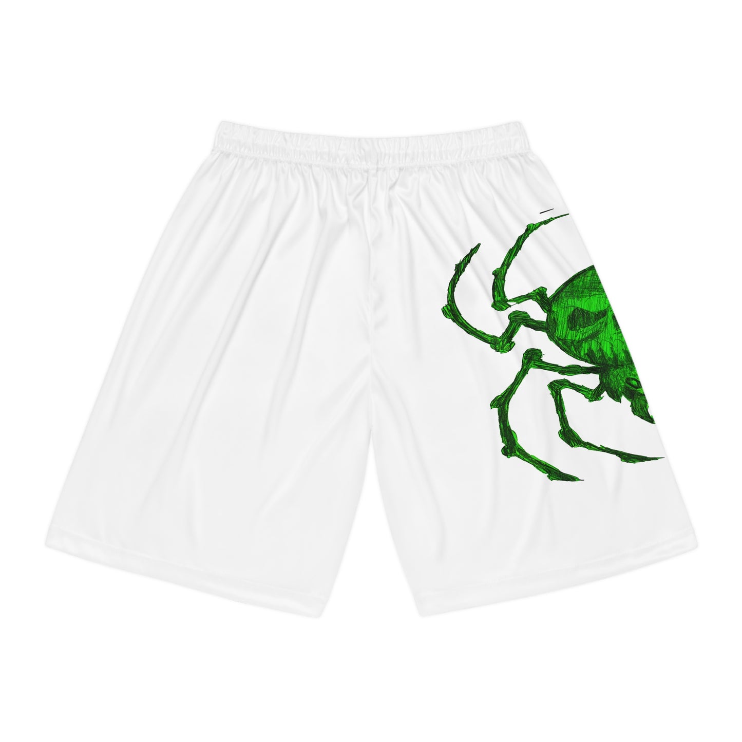 Green Arachnid Basketball Shorts for Sporty Style