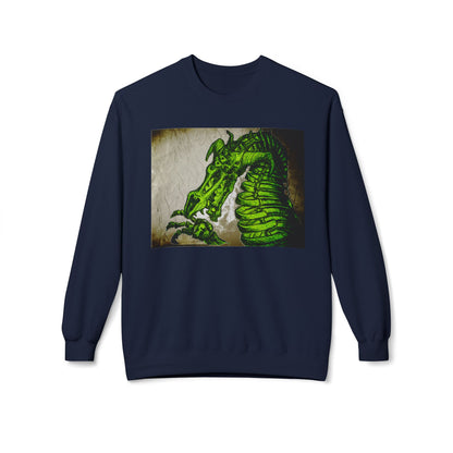 Vintage Green Dragon Unisex Midweight Softstyle Fleece Crewneck Sweatshirt