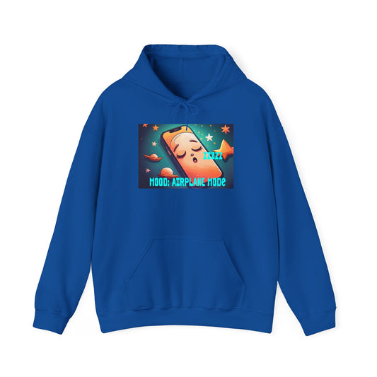 Hooded Sweatshirt - Airplane Mode Mood Sleeping Phone