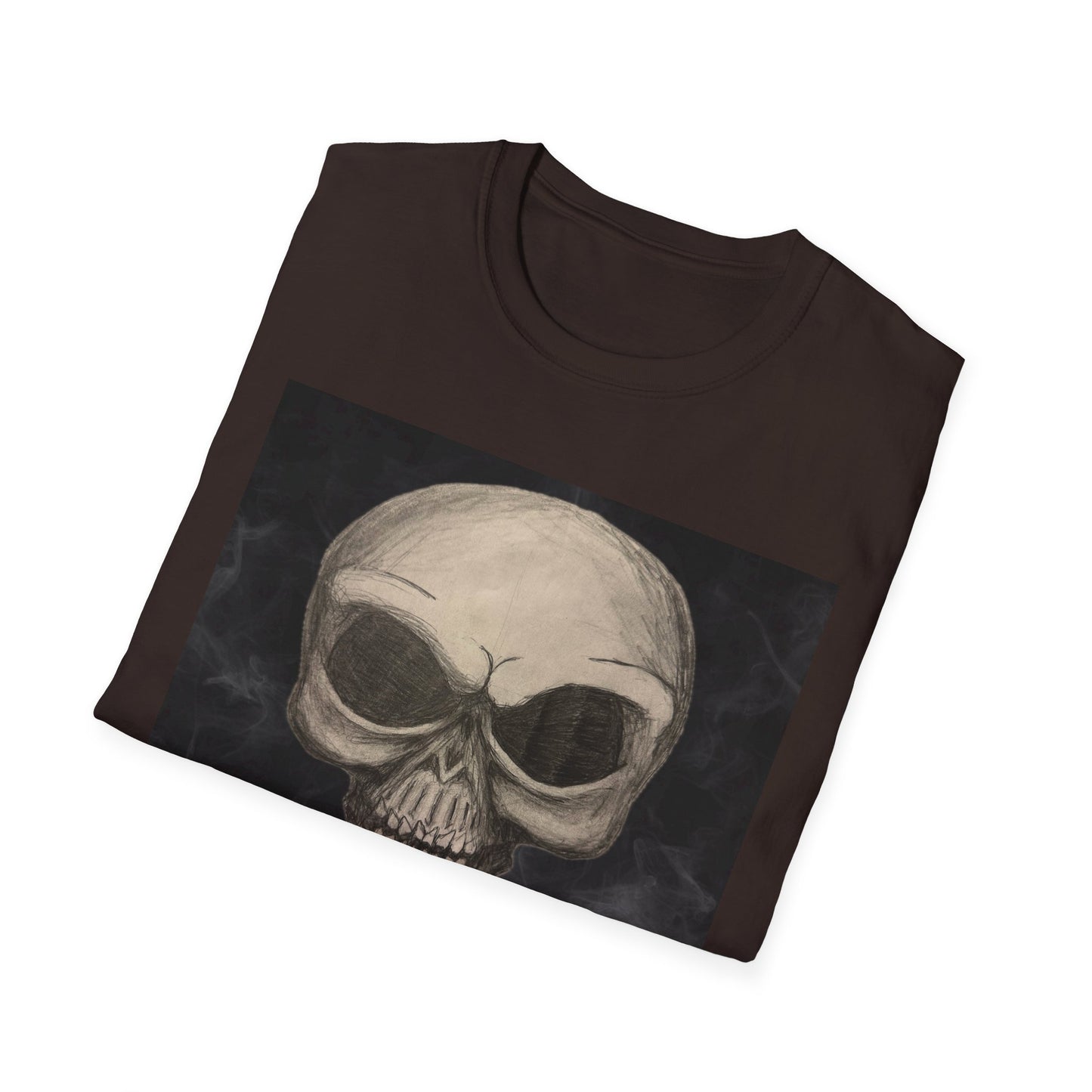 Skull Art Unisex Softstyle T-Shirt - Edgy Graphic Tee for Halloween, Festival Wear, Music Lovers, Gift Idea, Casual Style