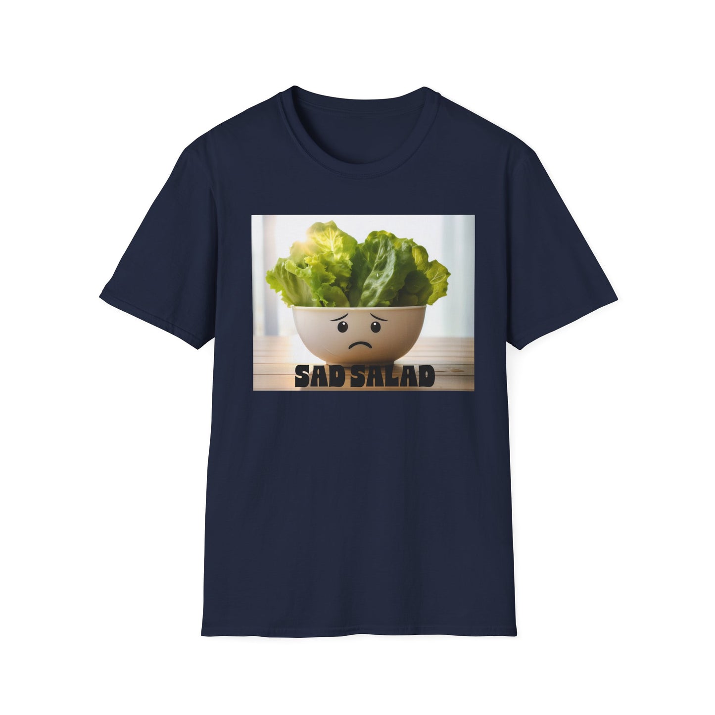 Cute T-Shirt with Sad Salad Face Design