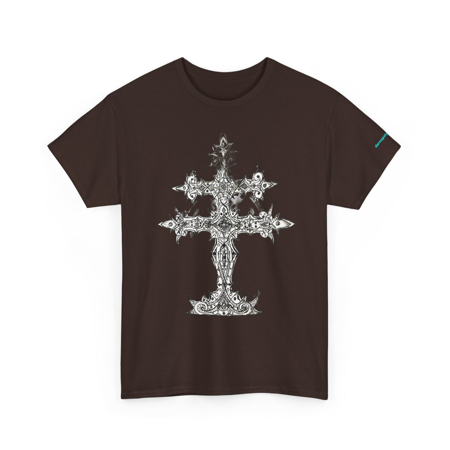 Graphic Tee — Gothic Cross Illustration Shirt