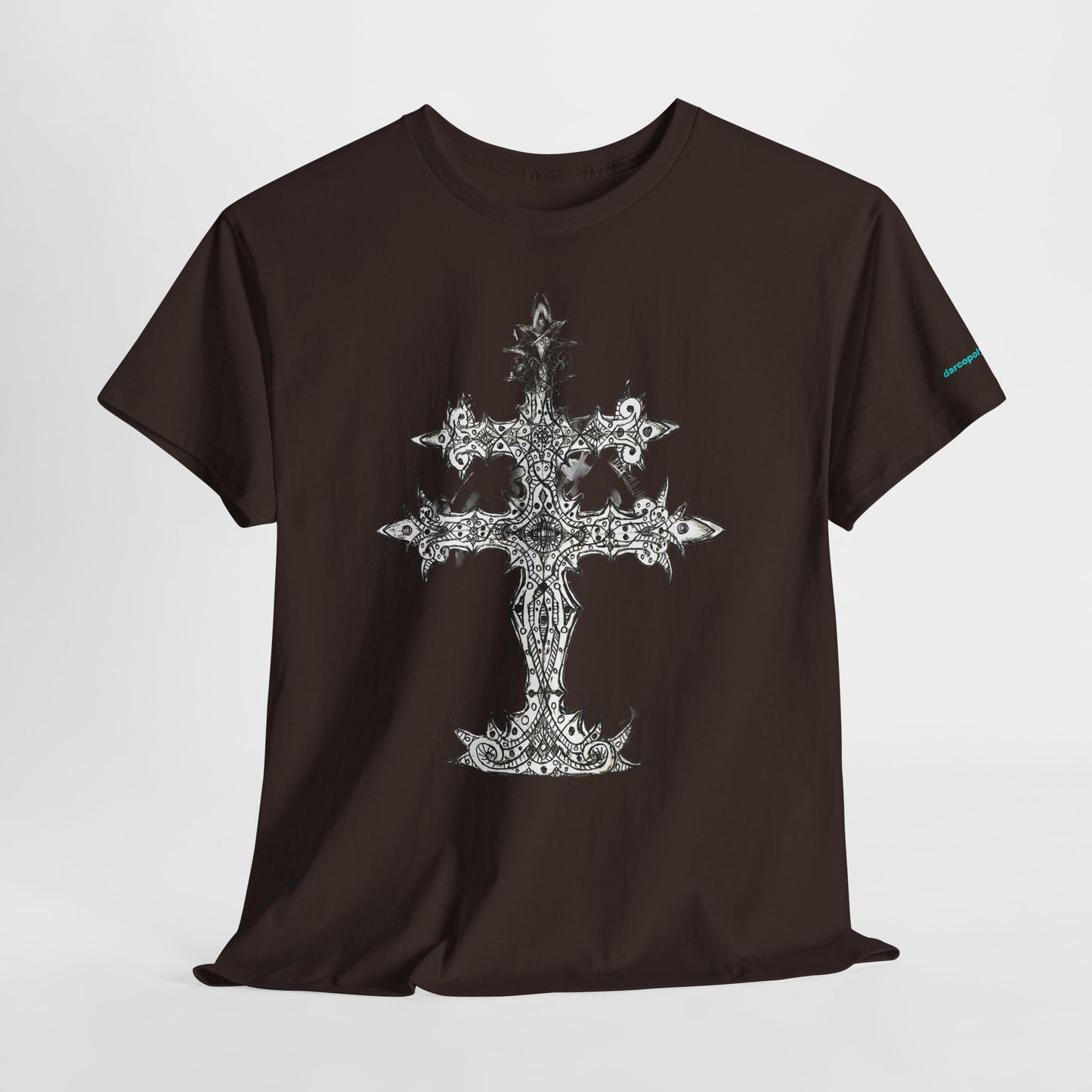 Graphic Tee — Gothic Cross Illustration Shirt