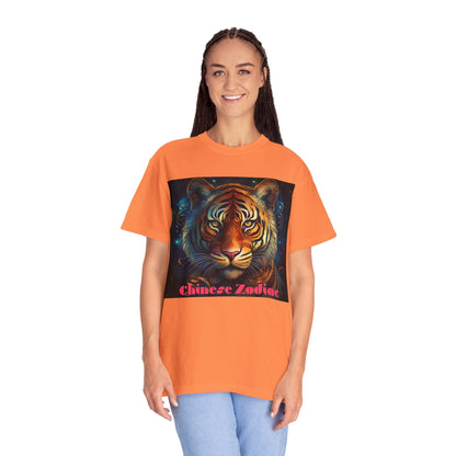 Chic Chinese Zodiac Tiger T-Shirt, Unisex Graphic Tee, Astrology Apparel, Zodiac Fashion, Year of the Tiger Shirt