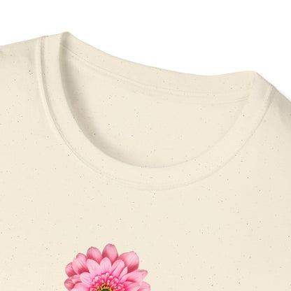 Floral Pink Rose Cross T-Shirt