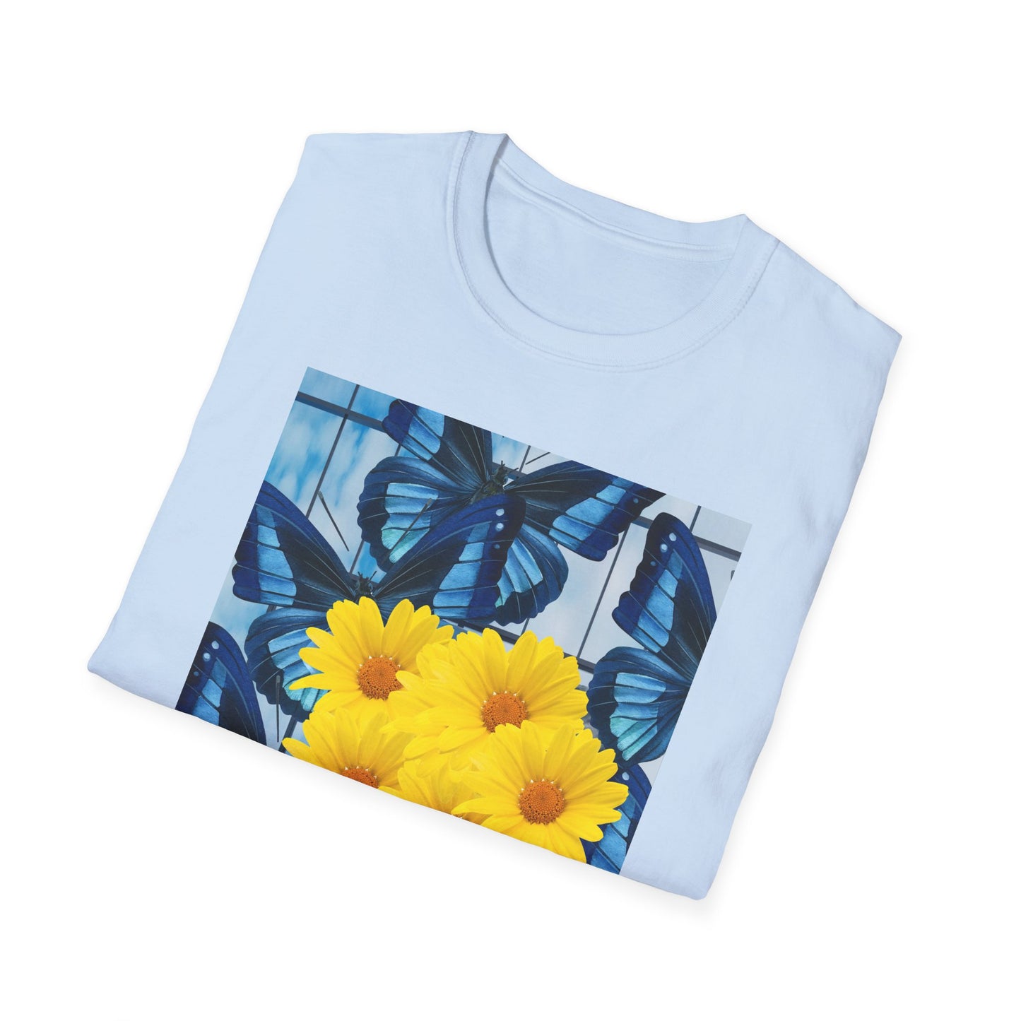 Sunny Blooms Unisex Softstyle T-Shirt, Floral Graphic Tee, Gift for Her, Summer Vibes, Casual Wear, Nature Lover Gift