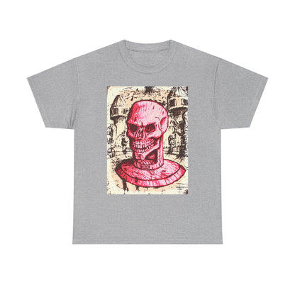 Vibrant Skull Graphic Tee, Unisex Heavy Cotton Shirt, Art Tee, Halloween Apparel, Edgy Casual Wear, Unique Gift