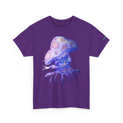 Skull Mushroom Graphic Tee for Nature Lovers