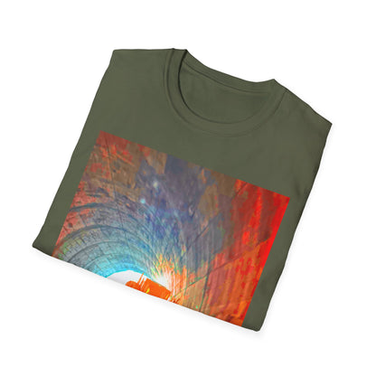 Vibrant Adventure motorcycle T-Shirt | Unisex Softstyle Tee, Casual Streetwear, Trendy Graphic Top, Unique Gift for Travelers, Colorful Artwork Shirt