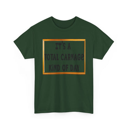 Total Carnage Unisex Heavy Cotton Tee, Casual t-shirt, Graphic Tee, Humor Shirt, Gift for Friends, Fun Apparel