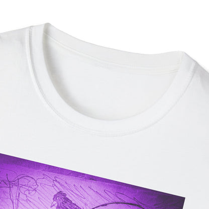 Purple Scarecrow Unisex Tee | Softstyle T-Shirt | Gothic Art, Fall Fashion, Halloween Shirt, Casual Wear, Scarecrow Design