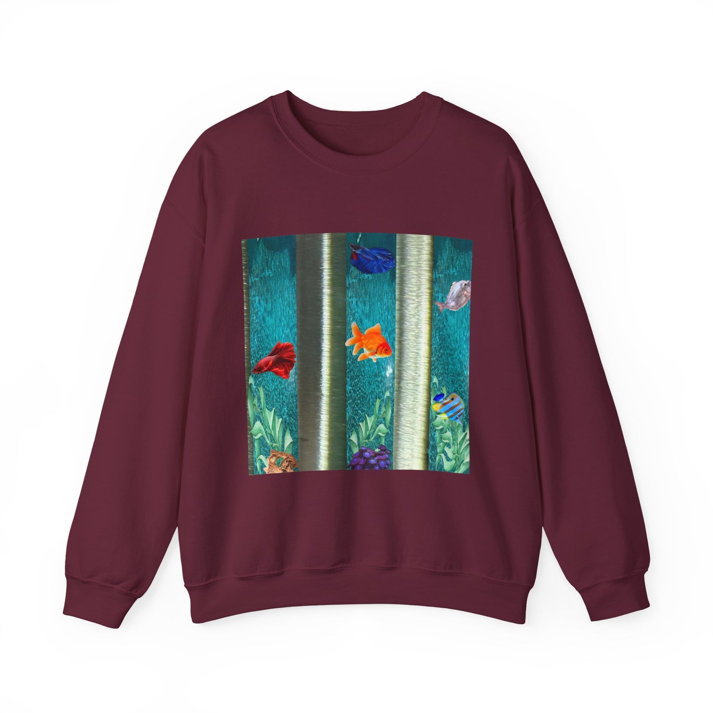 Vibrant Aquatic Sweatshirt - Cozy Outfit, Unique Gift, Everyday Comfort, Relaxing Atmosphere, Ocean Lover's Apparel