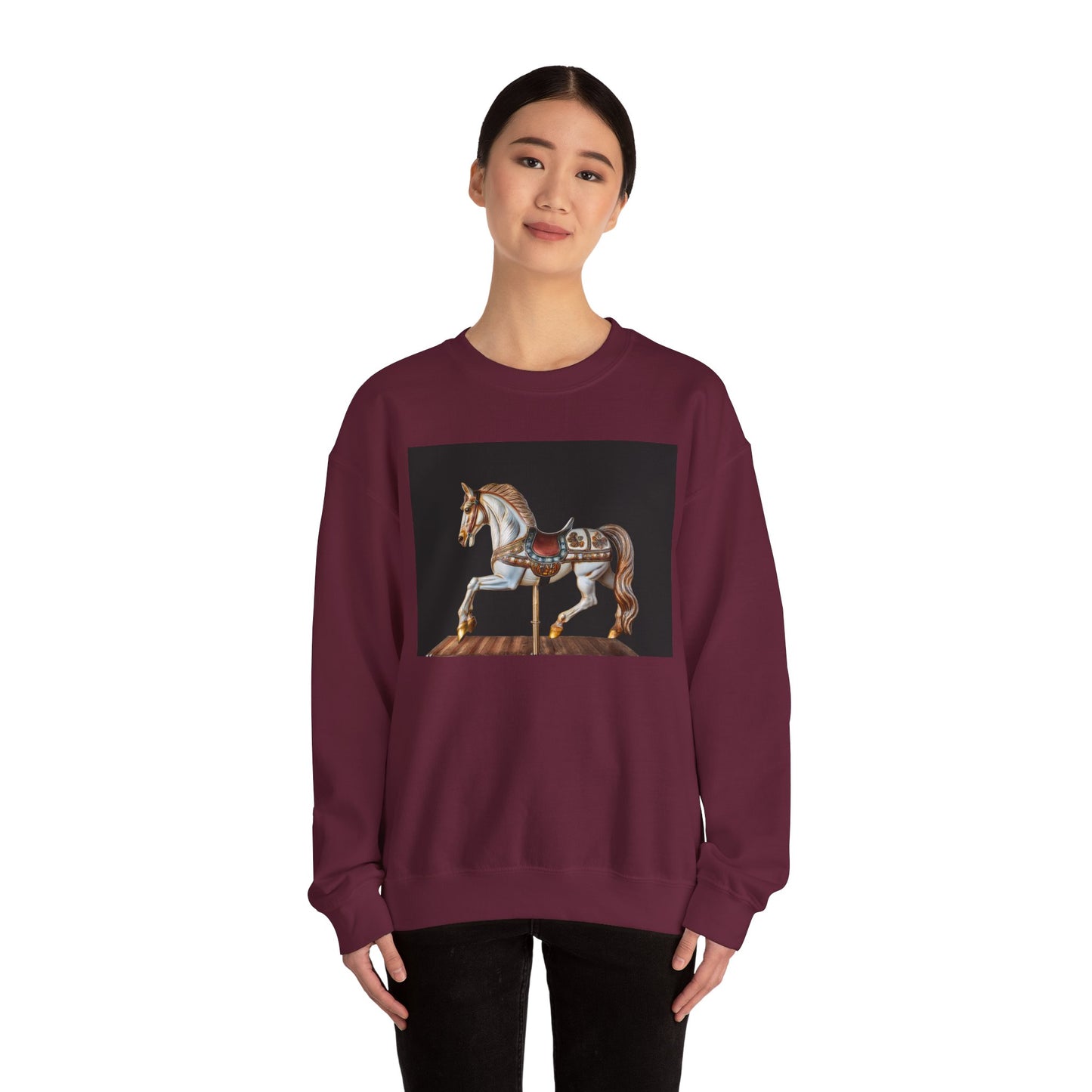 Vintage Carousel Horse Crewneck Sweatshirt, Cozy Sweatshirt, Equestrian Gift, Animal Art Sweatshirt, Unique Fall Apparel, Celebration [...]
