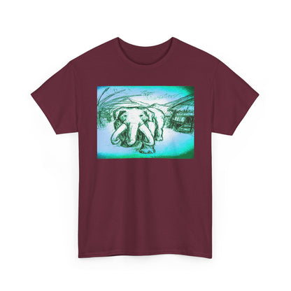 Artistic Elephant Unisex Cotton Tee - Unique Graphic Design